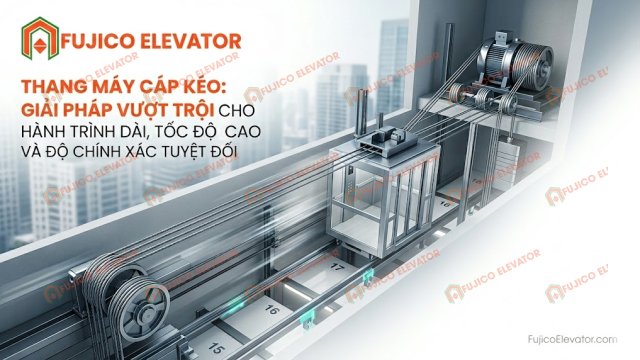 Thang Máy Cáp Kéo: Giải Pháp Vượt Trội Cho Hành Trình Dài, Tốc Độ Cao Và Độ Chính Xác Tuyệt Đối