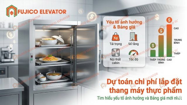 Chi phí lắp đặt thang máy thực phẩm bao nhiêu ? Các chi phí cần biết trước khi lắp đặt