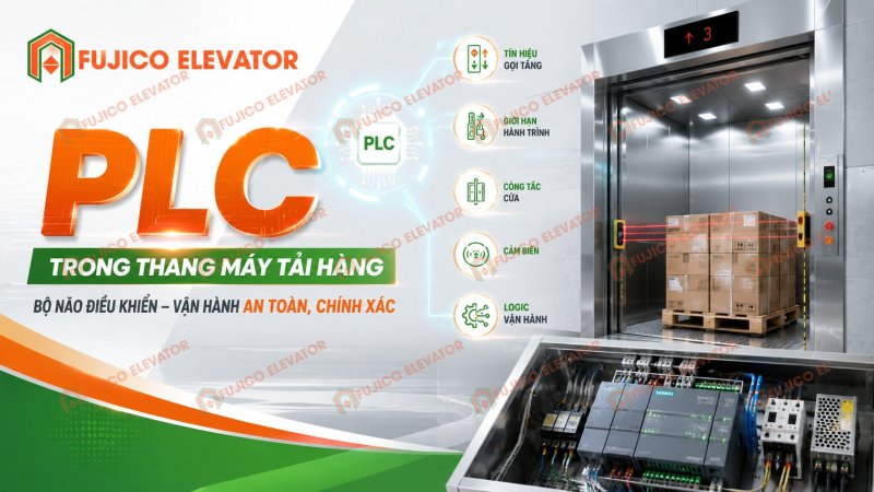 PLC Trong Thang Máy Tải Hàng Có Vai Trò Gì? Hiểu Đúng Về Bộ Não Điều Khiển