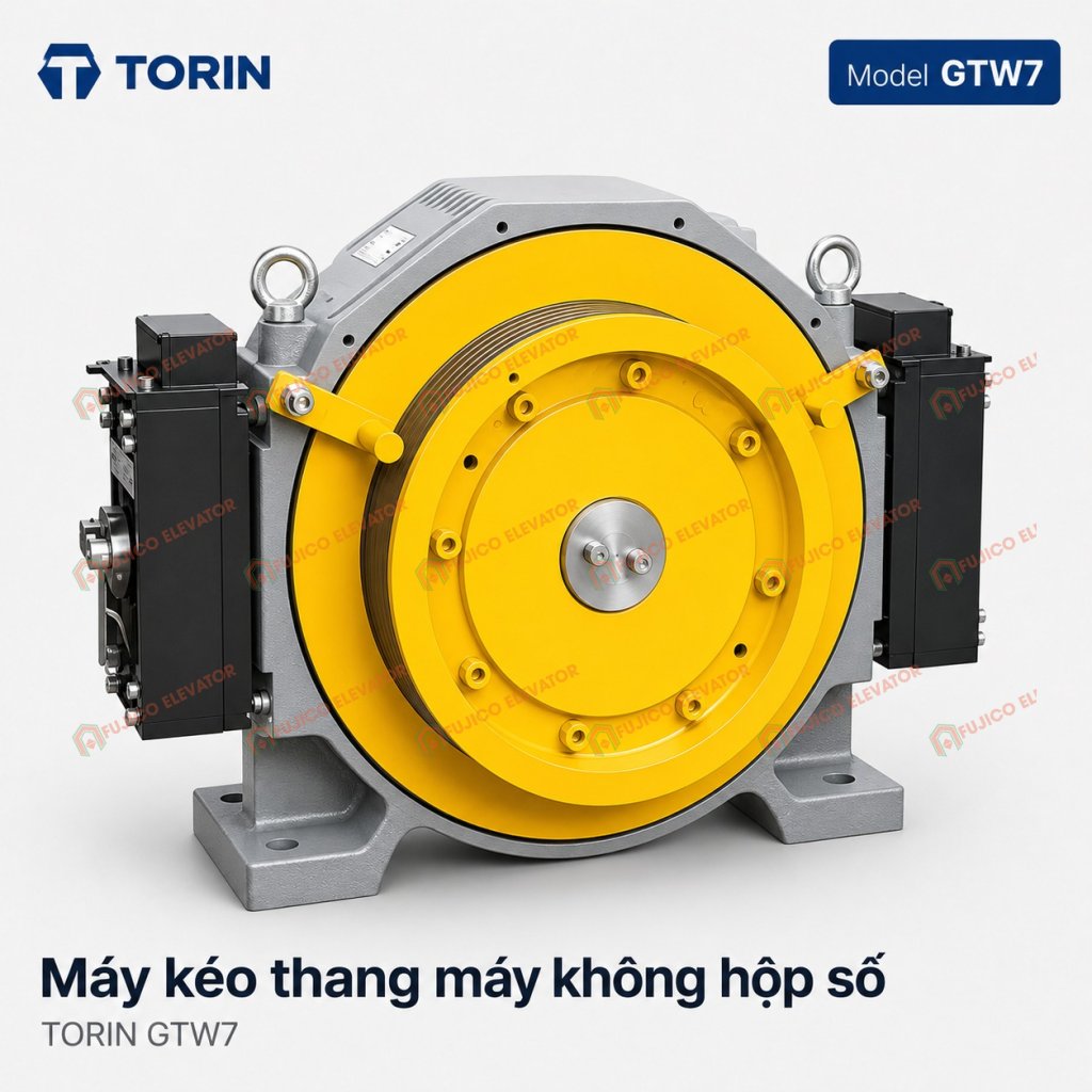 Máy kéo thang máy không hộp số TORIN - Model: GTW7