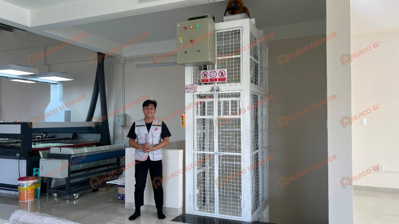 Thiết kế thi công thang máy tải hàng Phước Long TP.HCM
