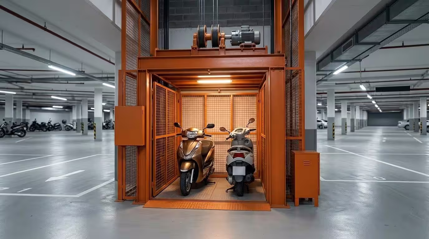 Thang máy tải xe máy